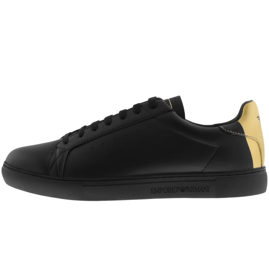 Alternative Image for ProductEmporio Armani Logo Trainers Black1